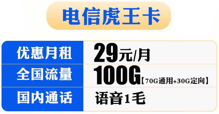 電信虎王卡怎么樣？電信虎王卡套餐詳情介紹