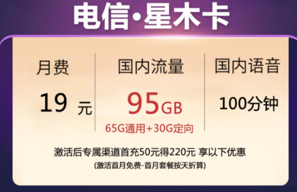 什么樣的手機(jī)卡流量多月租低便宜還靠譜？【電信木星卡】月租僅需19元流量+語(yǔ)音全國(guó)通用