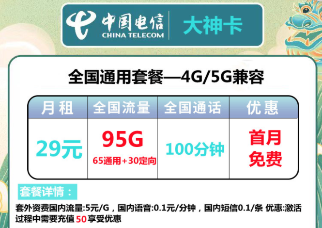 流量卡都需要首充嗎？電信流量卡【電信大神卡、銀河卡】官方套餐長期資費手機卡