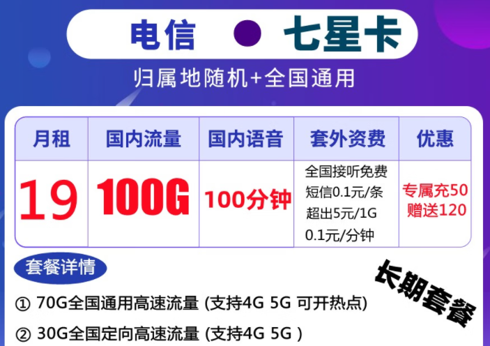 電信卡流量套餐哪個(gè)最劃算？超值流量卡套餐推薦長(zhǎng)期套餐全國(guó)通用