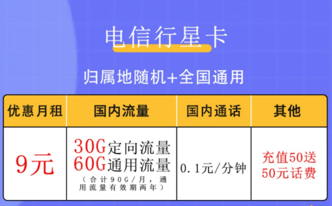 個(gè)人購(gòu)買流量的激活方式有哪些？電信行星卡、昌榮卡優(yōu)惠套餐最低9元