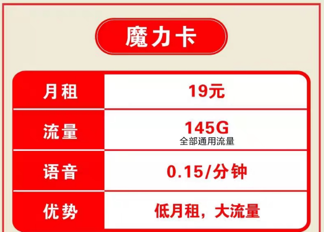 網(wǎng)上優(yōu)惠的流量卡真實可靠么？當然！19元145G聯(lián)通魔力卡+19元150G通用鈴蘭卡