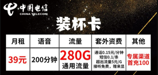 有合約期的流量卡就不好用？河北專(zhuān)用電信裝杯卡39元20G通用+260G省內(nèi)+可選號(hào)