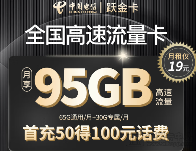 有沒有流量多的手機(jī)卡？電信躍金卡|大流量卡的上網(wǎng)卡