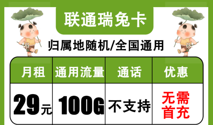 聯(lián)通純流量卡免費(fèi)申請(qǐng)|聯(lián)通瑞兔卡、金兔卡|流量卡網(wǎng)速不好？