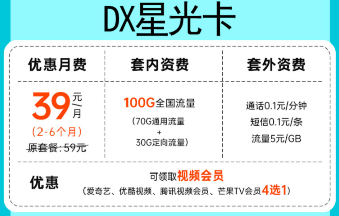 無(wú)期約！寧夏可用！39元“電信星光卡”爆款大酬賓，四選一超實(shí)惠！