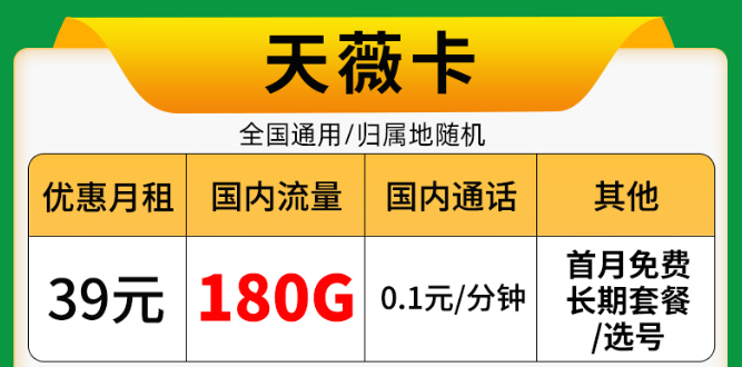 9元驚喜流量卡！電信佳名卡、電信天薇卡長(zhǎng)期資費(fèi)|+首月0元用+免費(fèi)配送