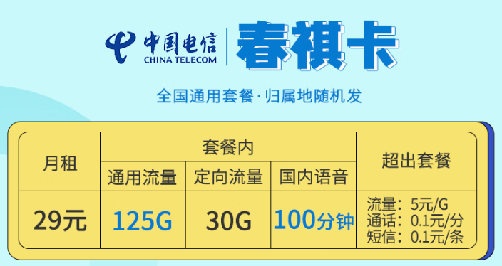 大流量卡免費(fèi)領(lǐng)取入口！部分地區(qū)不可申請!【電信春祺卡+電信新春卡】