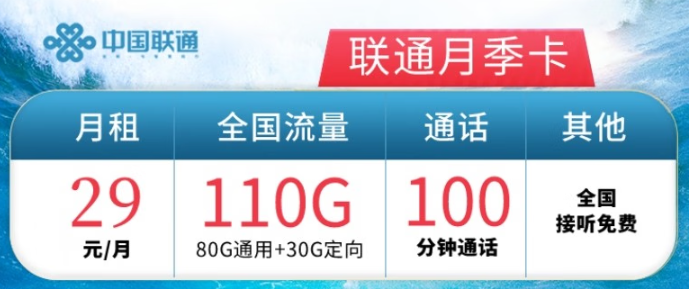 全網最優(yōu)惠！最劃算的聯通無線上網卡！聯通月季卡、聯通星辰卡！
