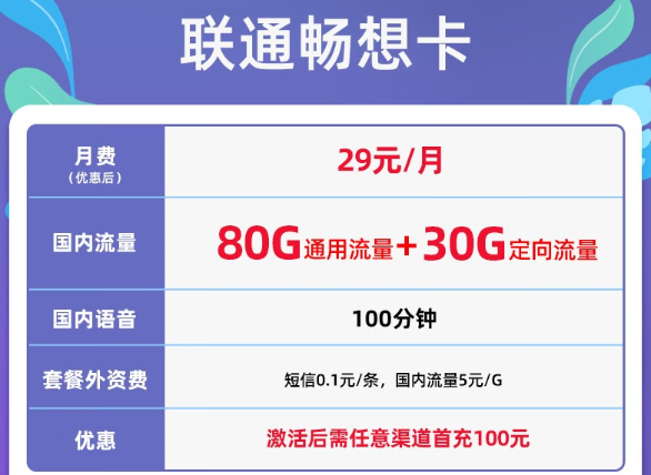 流量卡要怎么選？聯(lián)通暢想卡